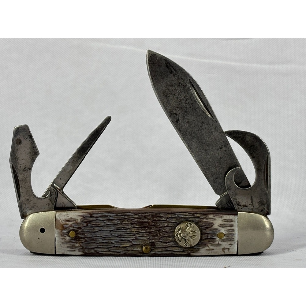 Ulster USA Boy Scouts of America BAS Multi Blade Campers Scout Knife Vintage